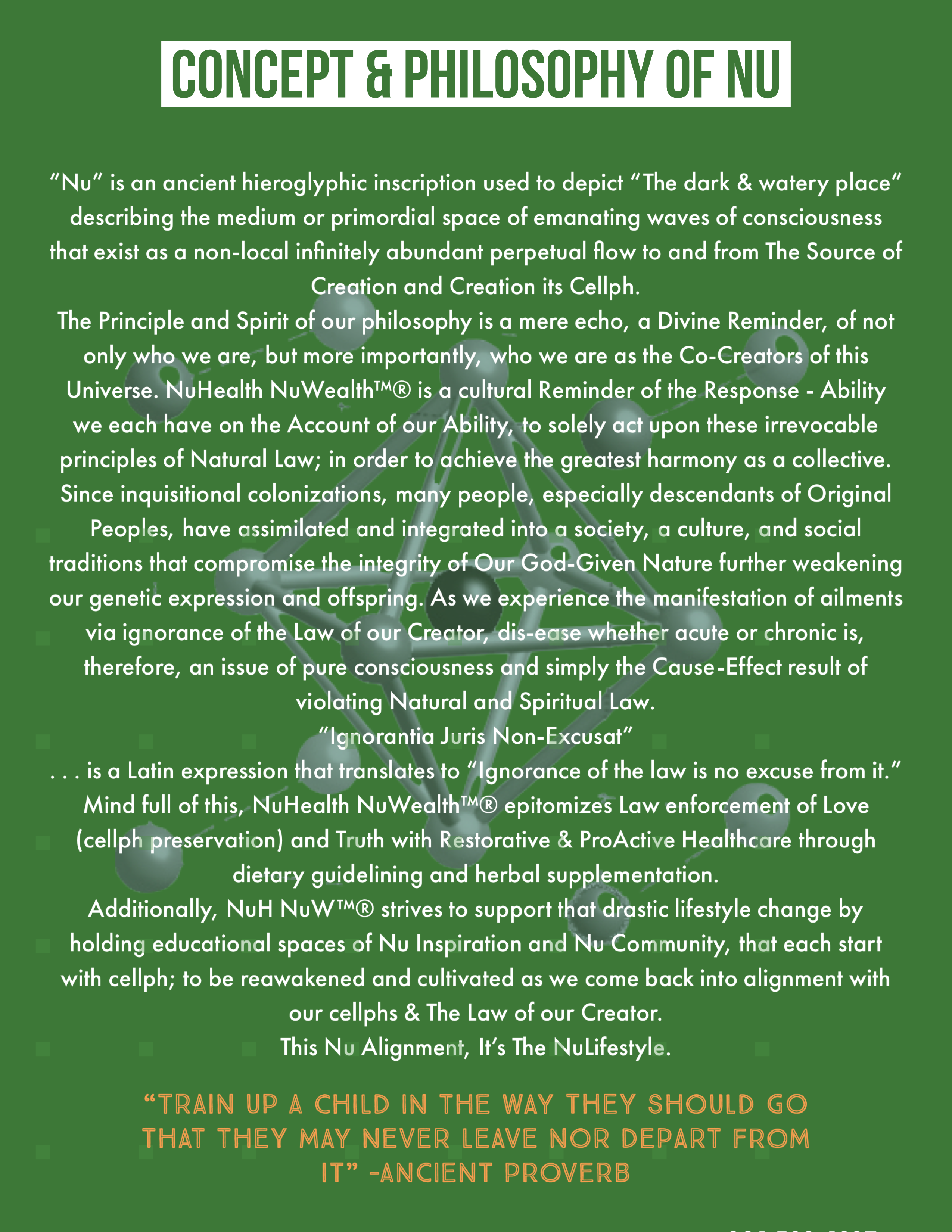 Concept and Philosophy of NU — original ministry philosophy artwork, March 23